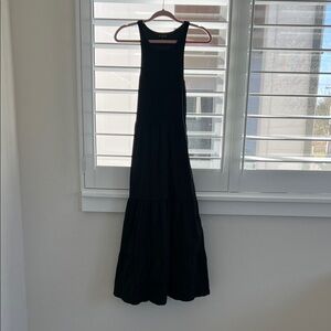 Jcrew Black Tiered Maxi Dress